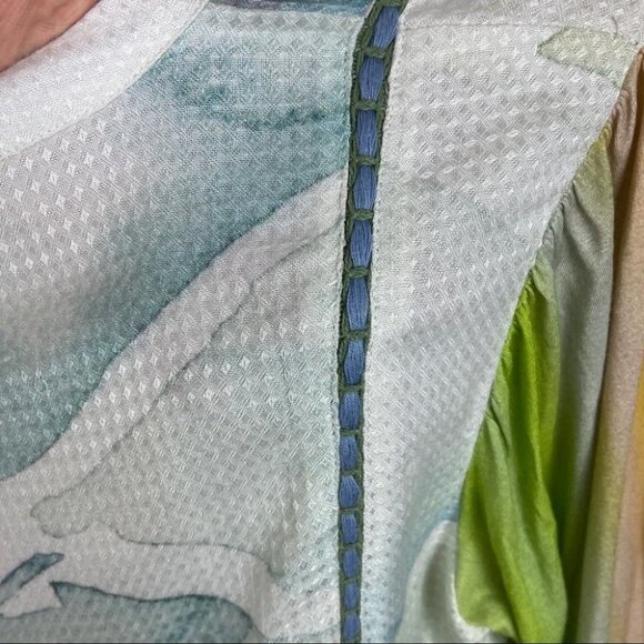 Anthropologie Blank London Tie Dye Peasant Peplum Blouse Size Small Boho Bl-Nk S - Picture 11 of 12